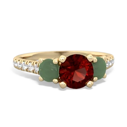 Garnet Pave Trellis 14K Yellow Gold ring R5500