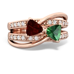 Garnet Bowtie 14K Rose Gold ring R2360