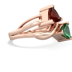 Garnet Split Band Swirl 14K Rose Gold ring R2341