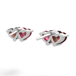 Garnet Sweethearts 14K White Gold earrings E5260