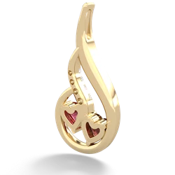 Garnet Keepsake Curves 14K Yellow Gold pendant P5450