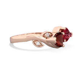 Garnet Floral Elegance 14K Rose Gold ring R5790