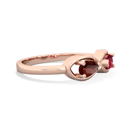 Garnet Infinity 14K Rose Gold ring R5050