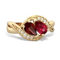 Garnet Summer Winds 14K Yellow Gold ring R5342