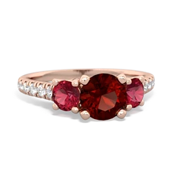 Garnet Pave Trellis 14K Rose Gold ring R5500