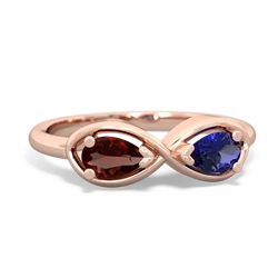 Garnet Infinity 14K Rose Gold ring R5050