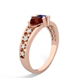 Garnet Heart To Heart 14K Rose Gold ring R3342