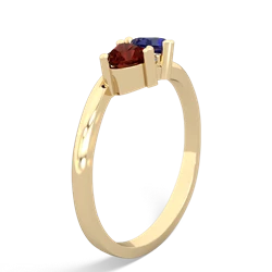 Garnet Sweethearts 14K Yellow Gold ring R5260