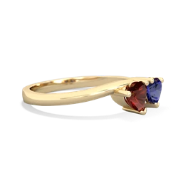 Garnet Sweethearts 14K Yellow Gold ring R5260