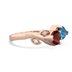 Garnet Floral Elegance 14K Rose Gold ring R5790