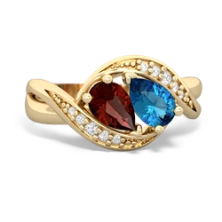 Garnet Summer Winds 14K Yellow Gold ring R5342