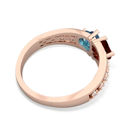 Garnet Heart To Heart 14K Rose Gold ring R3342