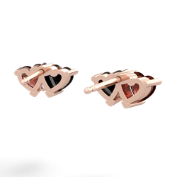 Garnet Sweethearts 14K Rose Gold earrings E5260