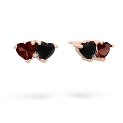 Garnet Sweethearts 14K Rose Gold earrings E5260