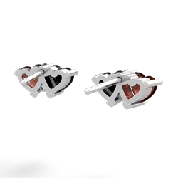 Garnet Sweethearts 14K White Gold earrings E5260