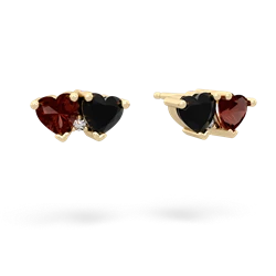 Garnet Sweethearts 14K Yellow Gold earrings E5260