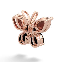 Garnet Butterfly 14K Rose Gold pendant P2215