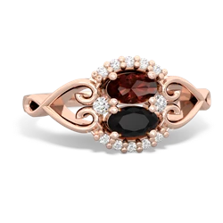 Garnet Love Nest 14K Rose Gold ring R5860