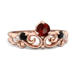 Garnet Crown Keepsake 14K Rose Gold ring R5740