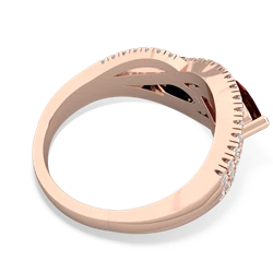 Garnet Diamond Rivers 14K Rose Gold ring R3070