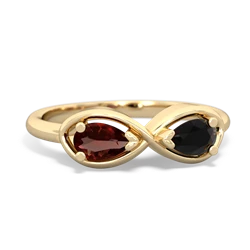 Garnet Infinity 14K Yellow Gold ring R5050