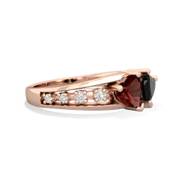 Garnet Heart To Heart 14K Rose Gold ring R3342