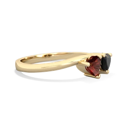 Garnet Sweethearts 14K Yellow Gold ring R5260