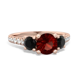 Garnet Pave Trellis 14K Rose Gold ring R5500