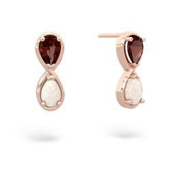 Garnet Infinity 14K Rose Gold earrings E5050