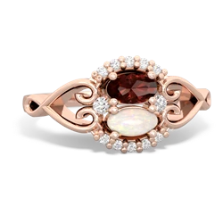 Garnet Love Nest 14K Rose Gold ring R5860