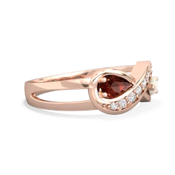 Garnet Diamond Infinity 14K Rose Gold ring R5390