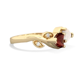 Garnet Floral Elegance 14K Yellow Gold ring R5790