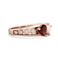 Garnet Heart To Heart 14K Rose Gold ring R3342