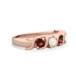 Garnet Anniversary Band 14K Rose Gold ring R2089