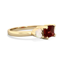 Garnet Three Stone 14K Yellow Gold ring R5235