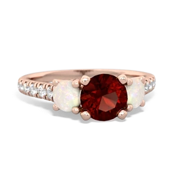 Garnet Pave Trellis 14K Rose Gold ring R5500