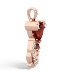 Garnet Puppy Love 14K Rose Gold pendant P5800