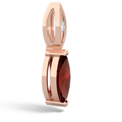 Garnet Marquise Drop 14K Rose Gold pendant P5333