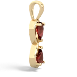 Garnet Infinity 14K Yellow Gold pendant P5050