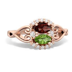 Garnet Love Nest 14K Rose Gold ring R5860