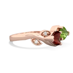 Garnet Floral Elegance 14K Rose Gold ring R5790