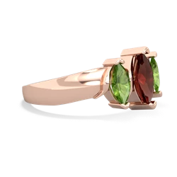 Garnet Three Peeks 14K Rose Gold ring R2433