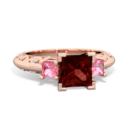 Garnet Eternal Embrace Engagement 14K Rose Gold ring C2001