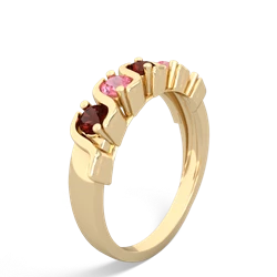 Garnet Anniversary Band 14K Yellow Gold ring R2089