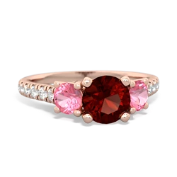 Garnet Pave Trellis 14K Rose Gold ring R5500