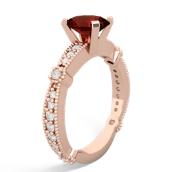 Garnet Sparkling Tiara 8X6 Oval 14K Rose Gold ring R26298VL