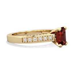 Garnet Art Deco Engagement 7X5mm Emerald-Cut 14K Yellow Gold ring R26357EM