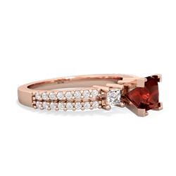 Garnet Classic 5Mm Square Engagement 14K Rose Gold ring R26435SQ