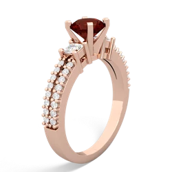 Garnet Classic 6Mm Round Engagement 14K Rose Gold ring R26436RD