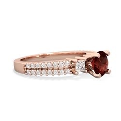 Garnet Classic 6Mm Round Engagement 14K Rose Gold ring R26436RD